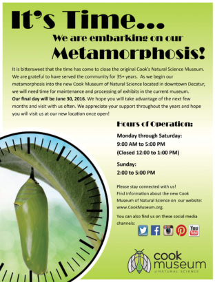 Cooks Natural Science Museum closing June 30, 2016